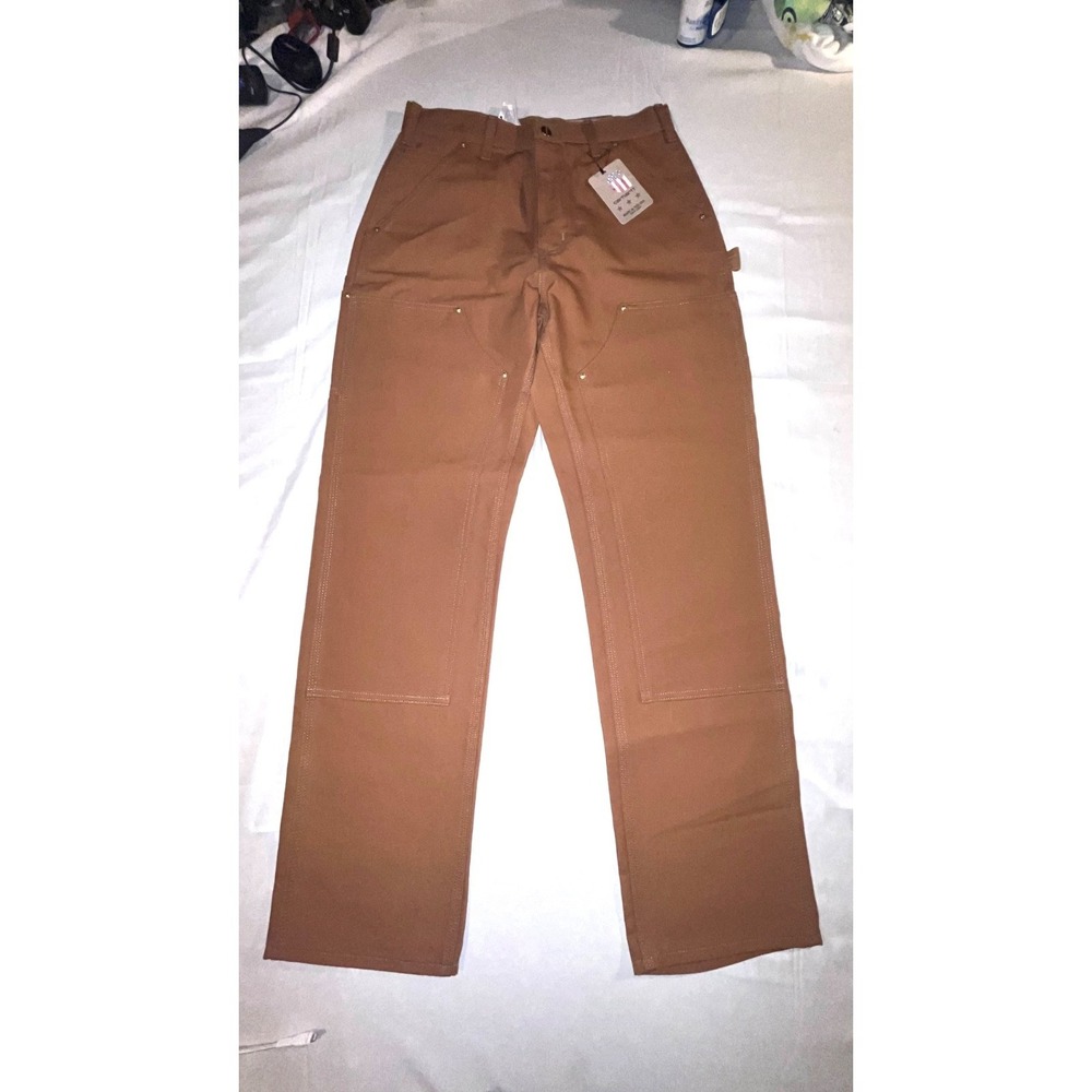 Carhartt B01 Double Knee Pants 30x32 Brown Duck USA Made Deadstock NWT Workwear
